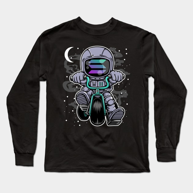 Astronaut Solana Coin To The Moon Crypto Token Cryptocurrency Wallet Birthday Gift For Men Women Kids Long Sleeve T-Shirt by Thingking About